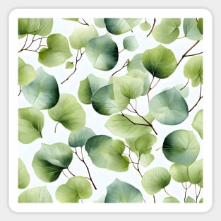 Green Leaves Pattern 2 Sticker